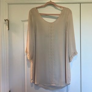 Cream Shift Dress. Size Medium